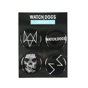 Watch Dogs 1-1/2" Logo Pins, Set of 4