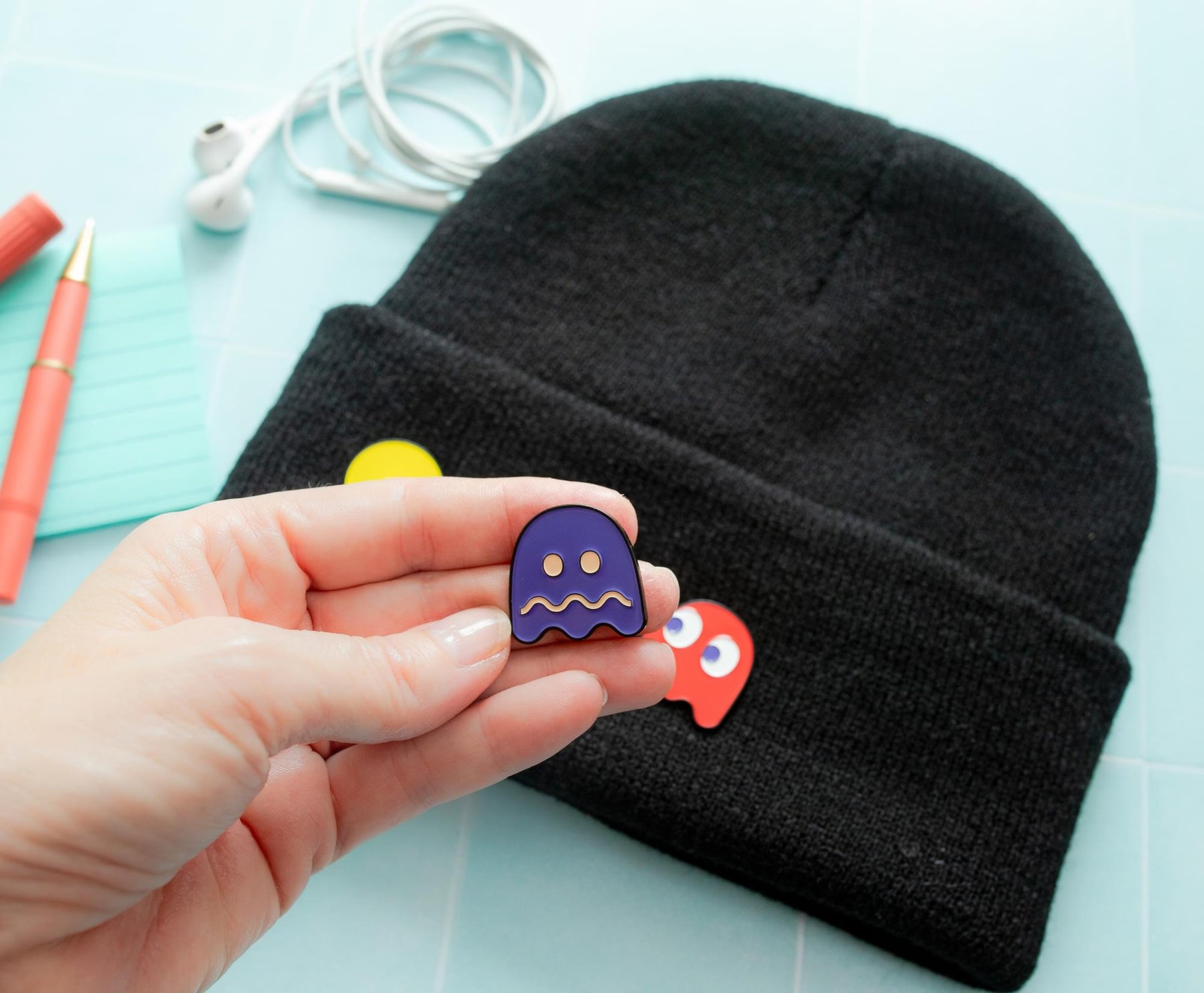 Pac-Man Classic Characters 4-Piece Enamel Pin Set | Toynk Exclusive