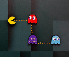 Pac-Man Classic Characters 4-Piece Enamel Pin Set | Toynk Exclusive