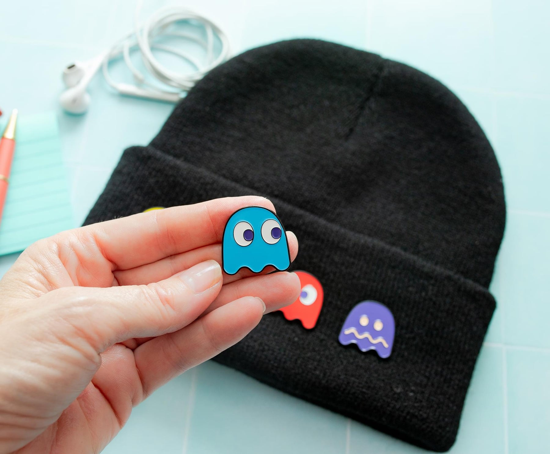 Pac-Man Classic Characters 4-Piece Enamel Pin Set | Toynk Exclusive