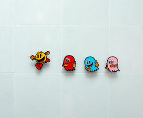 Pac-Man 3D Characters 4-Piece Enamel Pin Set | Toynk Exclusive