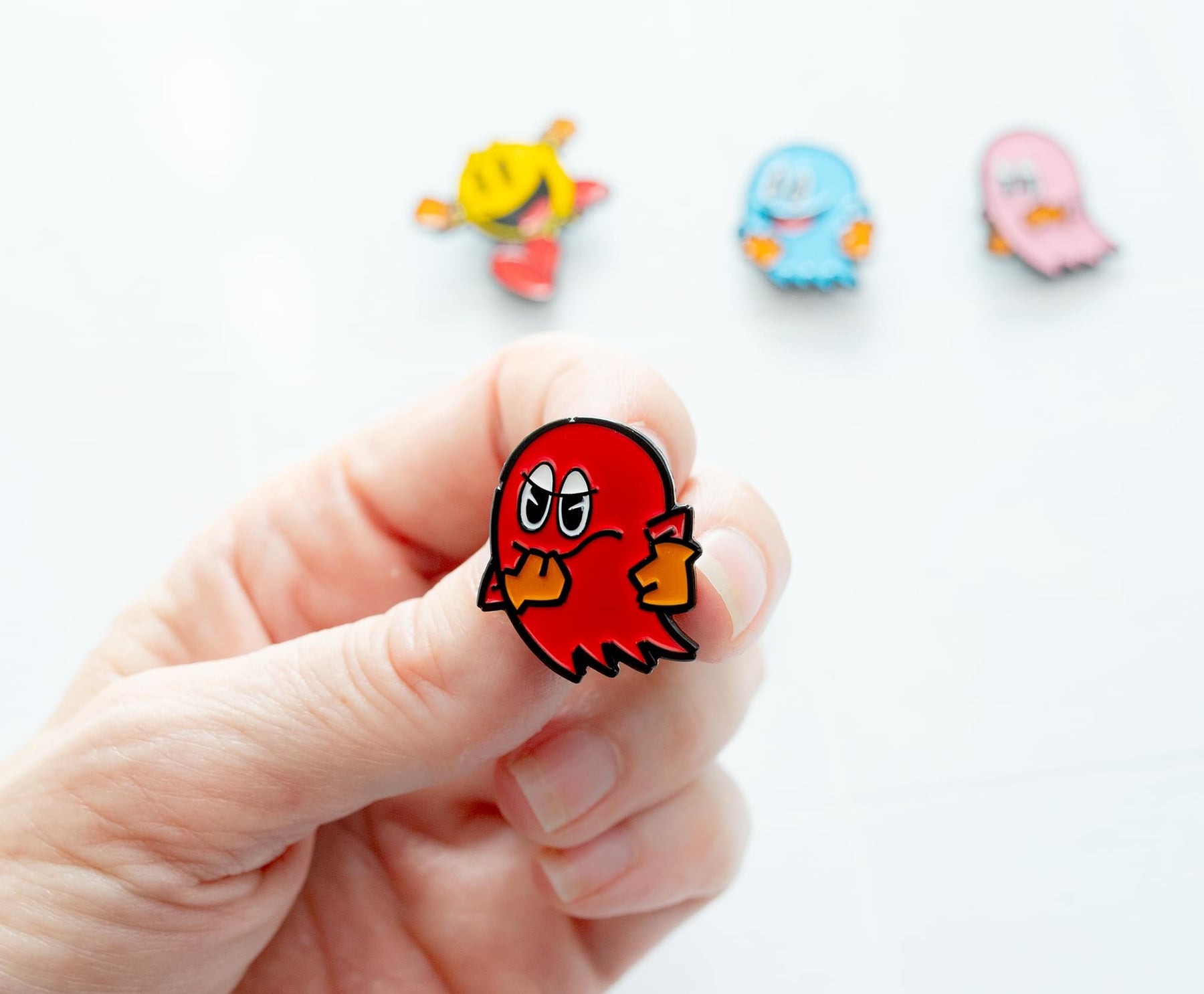 Pac-Man 3D Characters 4-Piece Enamel Pin Set | Toynk Exclusive