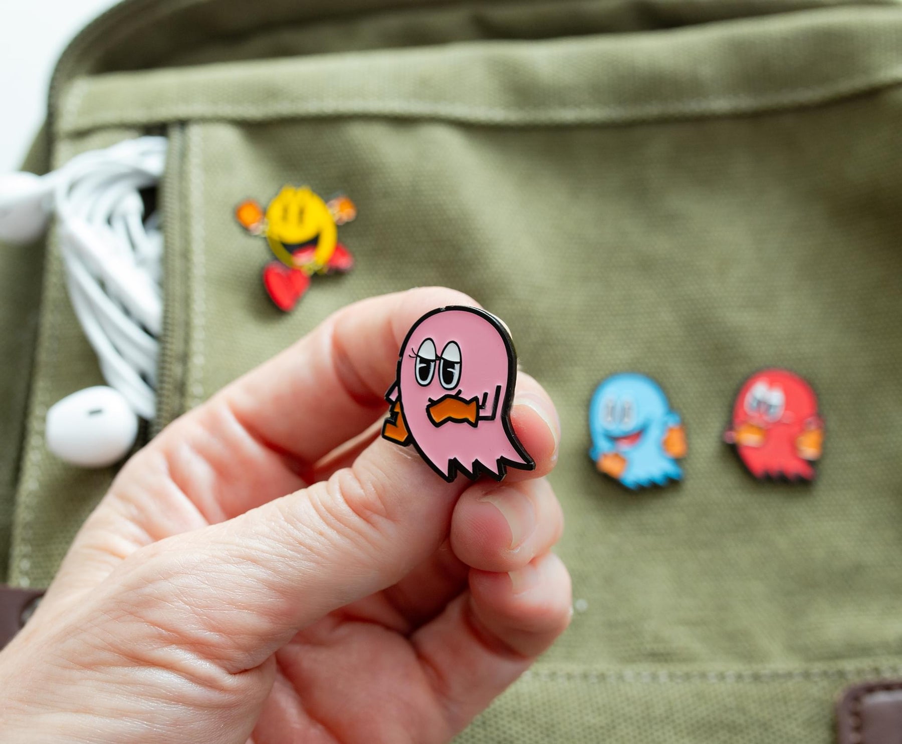 Pac-Man 3D Characters 4-Piece Enamel Pin Set | Toynk Exclusive