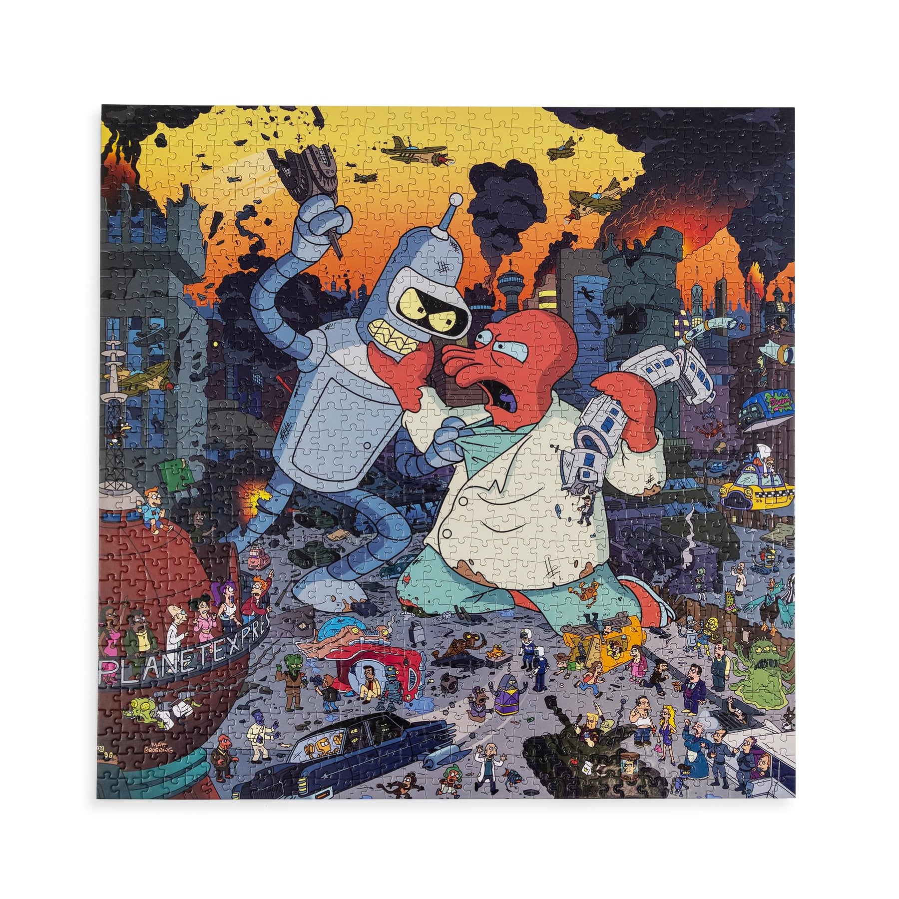 Futurama Bender vs. Zoidberg 1000-Piece Jigsaw Puzzle | Toynk Exclusive