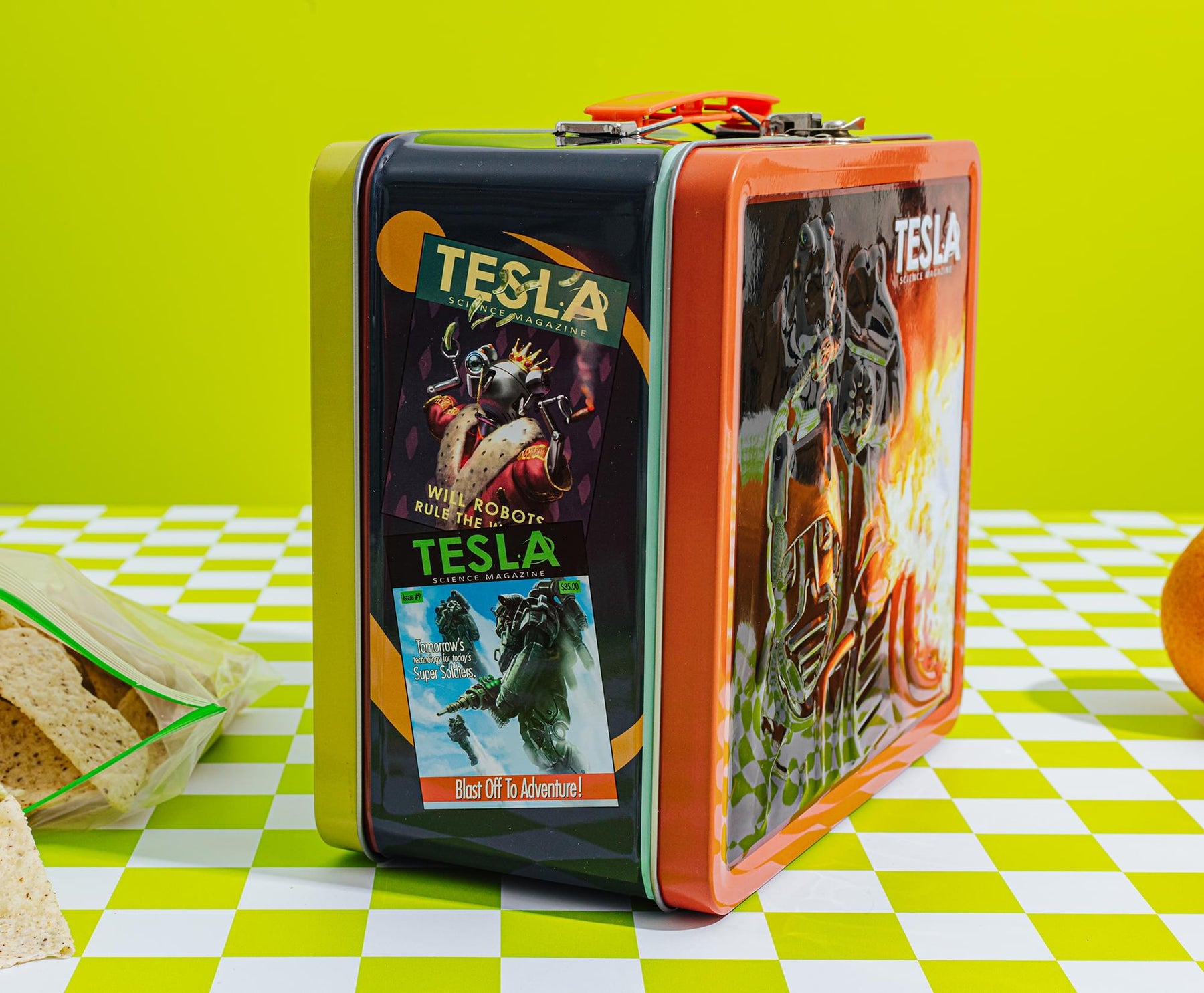 Fallout Tesla Science Magazine Metal Lunchbox