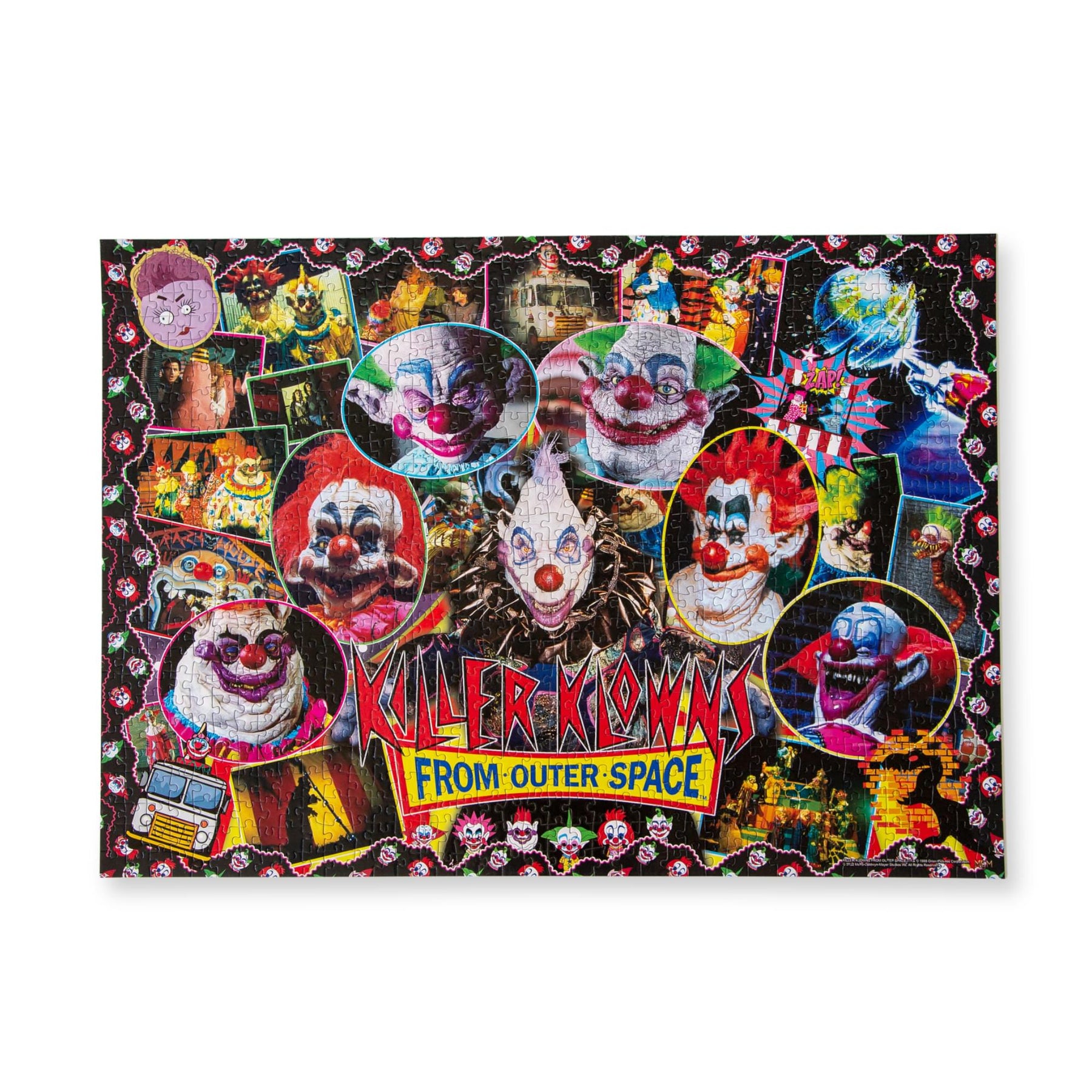 Killer Klowns From Outer Space Kollage B 1000-Piece Jigsaw Puzzle For Adults | 28 x 20 Inches