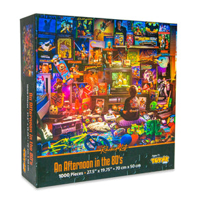 An Afternoon in the 80s Retro 1000-Piece Jigsaw Puzzle By Rachid Lotf