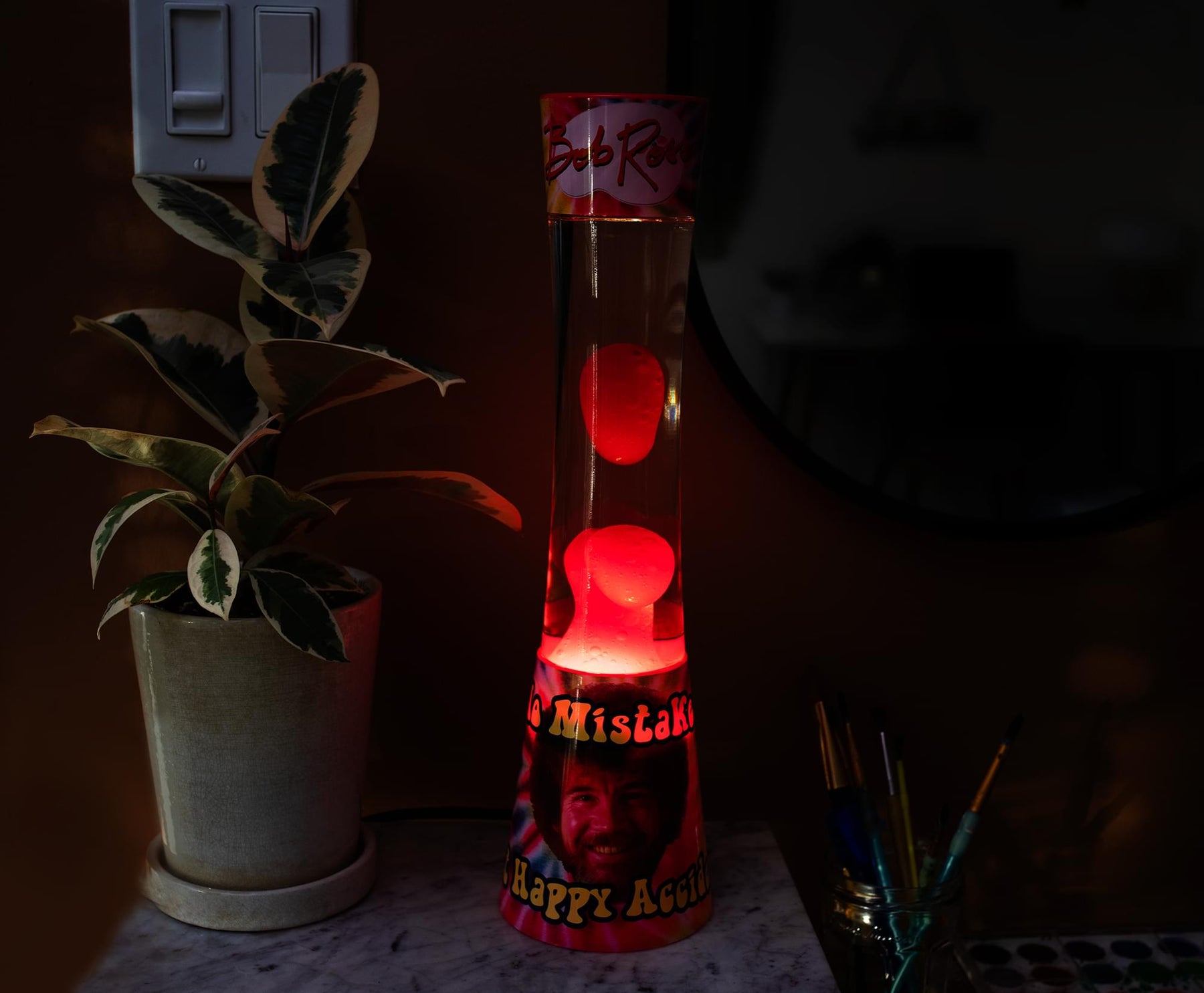 Bob Ross Tie-Dye Motion Mood Light | 16 Inches Tall