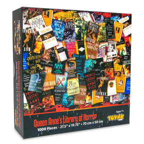 Queen Anne's Library of Horror Books 1000-Piece Jigsaw Puzzle | Toynk Exclusive