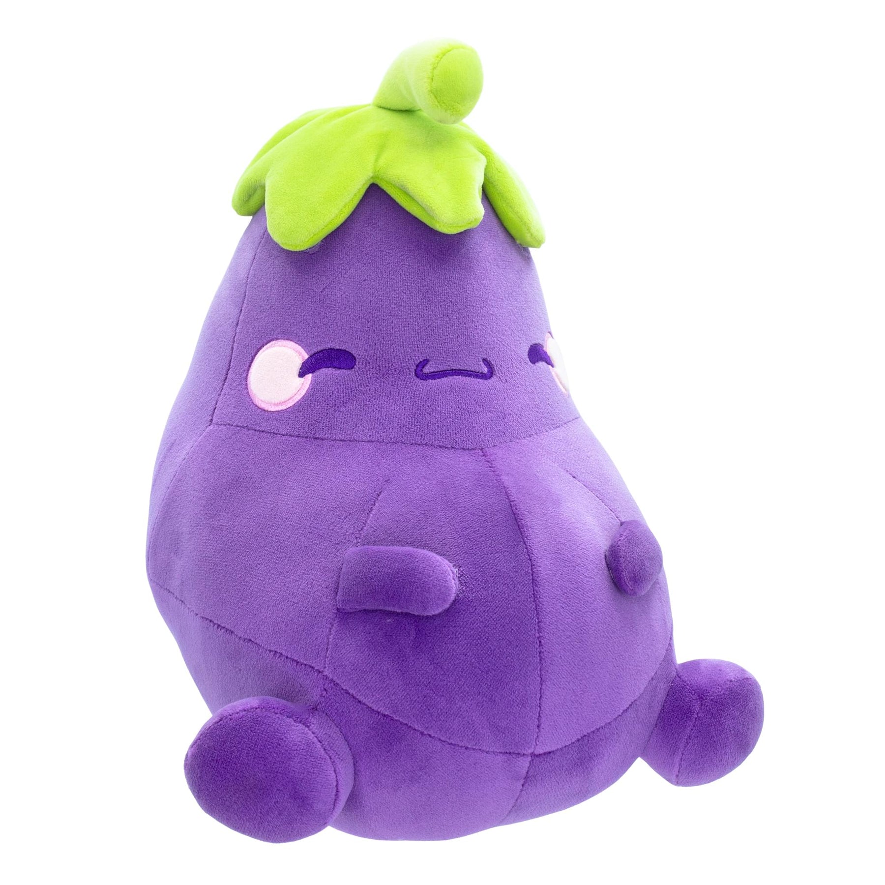 MochiOshis Eggplant 10-Inch Character Plush Toy | Murasaki Nasukkoshi