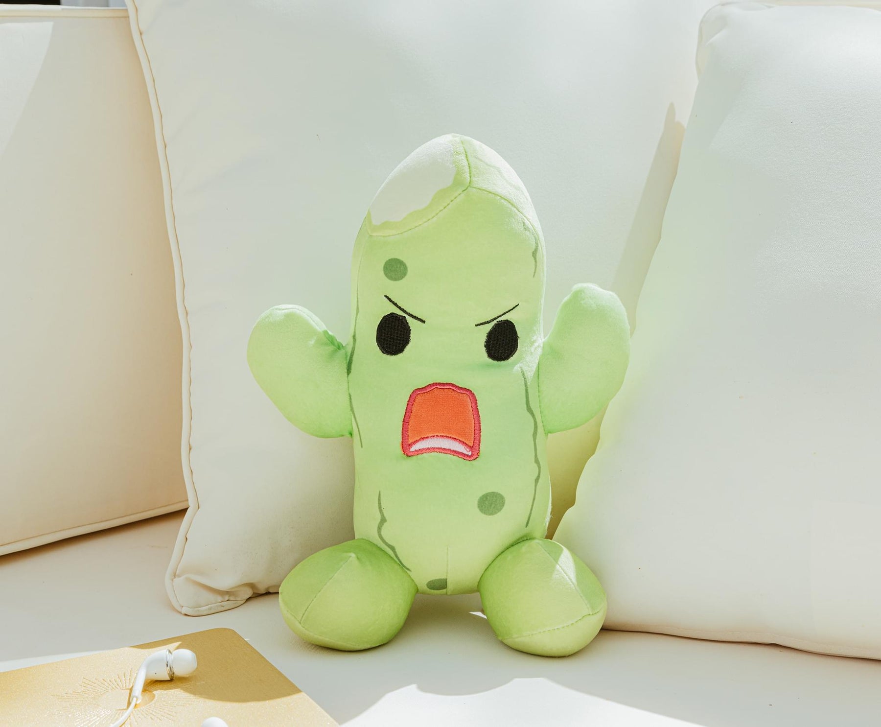 MoshiOshis Pickle 9-Inch Character Plush Toy | Sanda Tsukemono