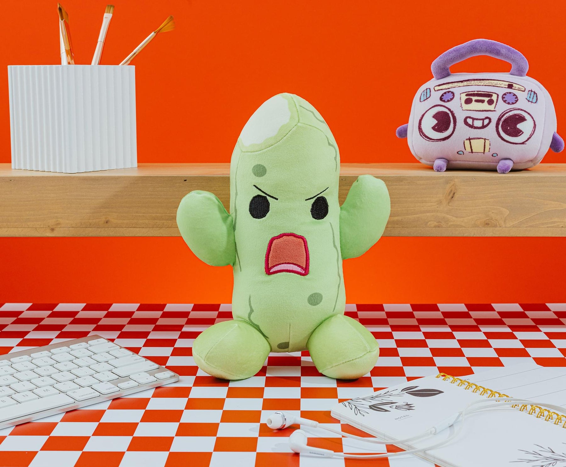 MoshiOshis Pickle 9-Inch Character Plush Toy | Sanda Tsukemono