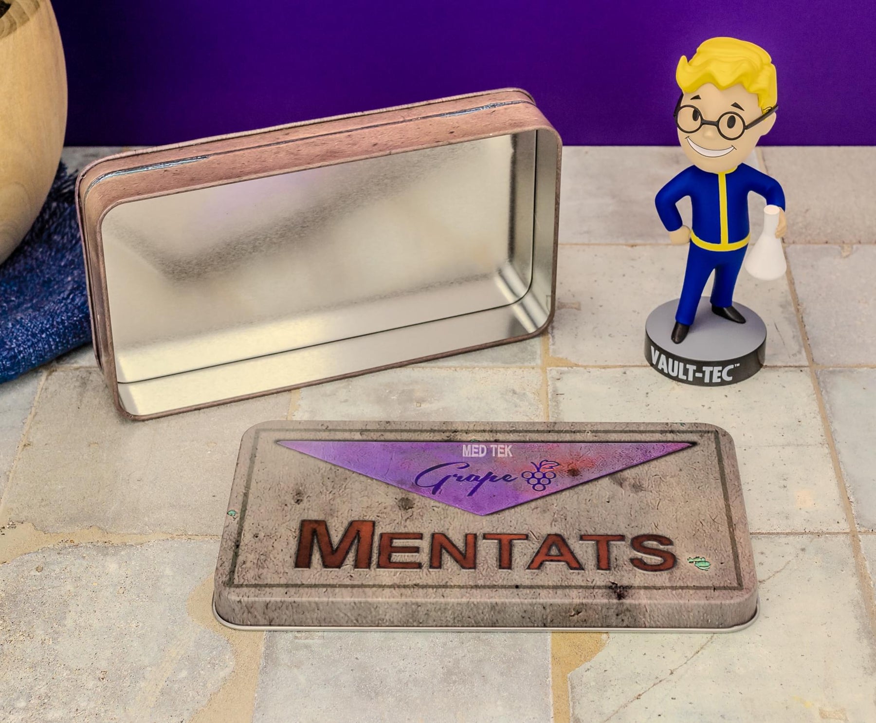 Fallout Grape Mentats Storage Tin Replica