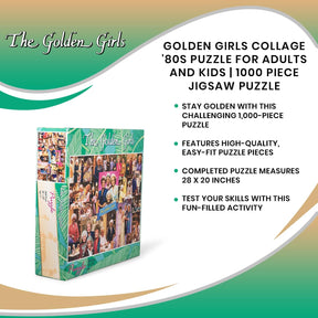 Golden Girls Collage '80s Puzzle For Adults And Kids | 1000 Piece Jigsaw Puzzle