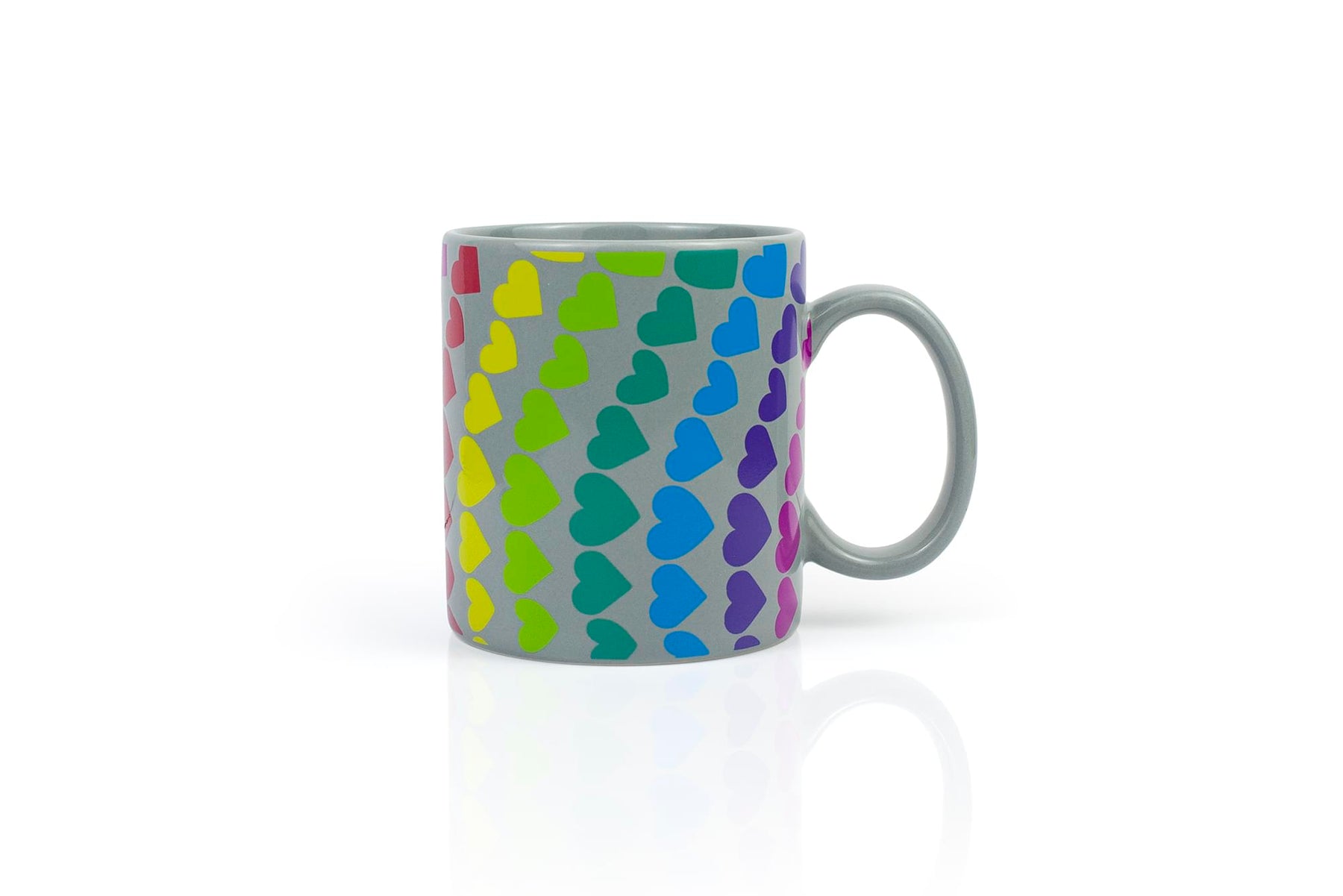 We Are In This Together Rainbow Window Hearts Ceramic Coffee Mug | 16 Ounces