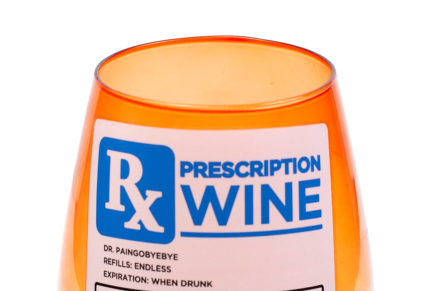 Rx Prescription Stemless Wine Glass | Funny Wine Glass | 30 Ounces