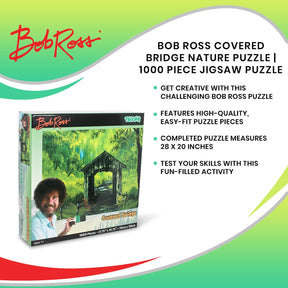 Bob Ross Covered Bridge Nature Puzzle | 1000 Piece Jigsaw Puzzle