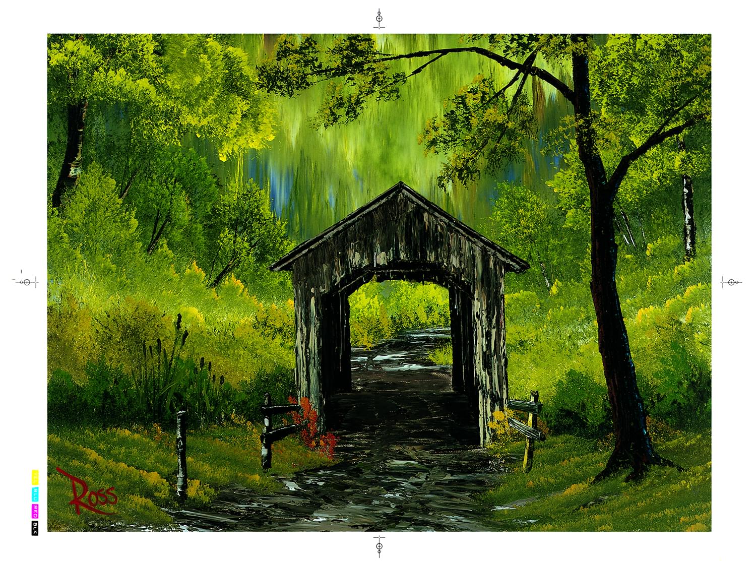 Bob Ross Covered Bridge Nature Puzzle | 1000 Piece Jigsaw Puzzle