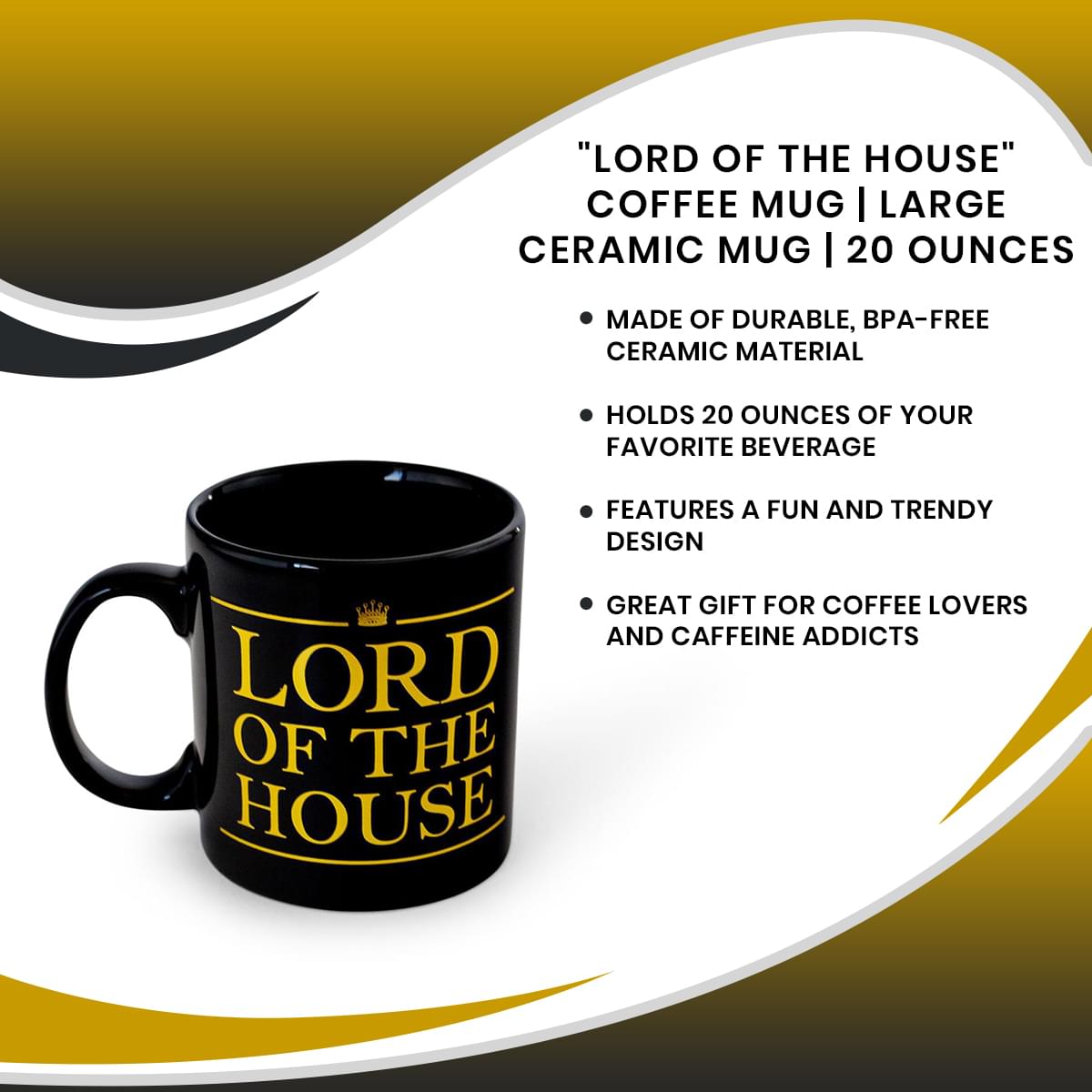 "Lord of the House" Downton Abbey Inspired Coffee Mug | Large Ceramic Mug | 20 Ounces