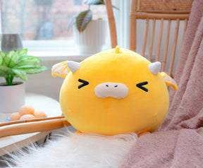 MochiOshis 12-Inch Character Plush Toy Animal Yellow Dragon | Fumiho Firoshi