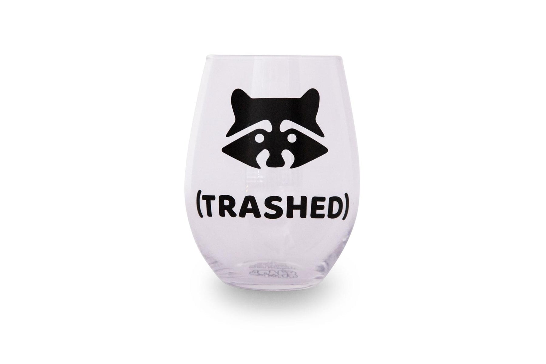 Raccoon "Trashed" Stemless Wine Glass | Holds 20 Ounces