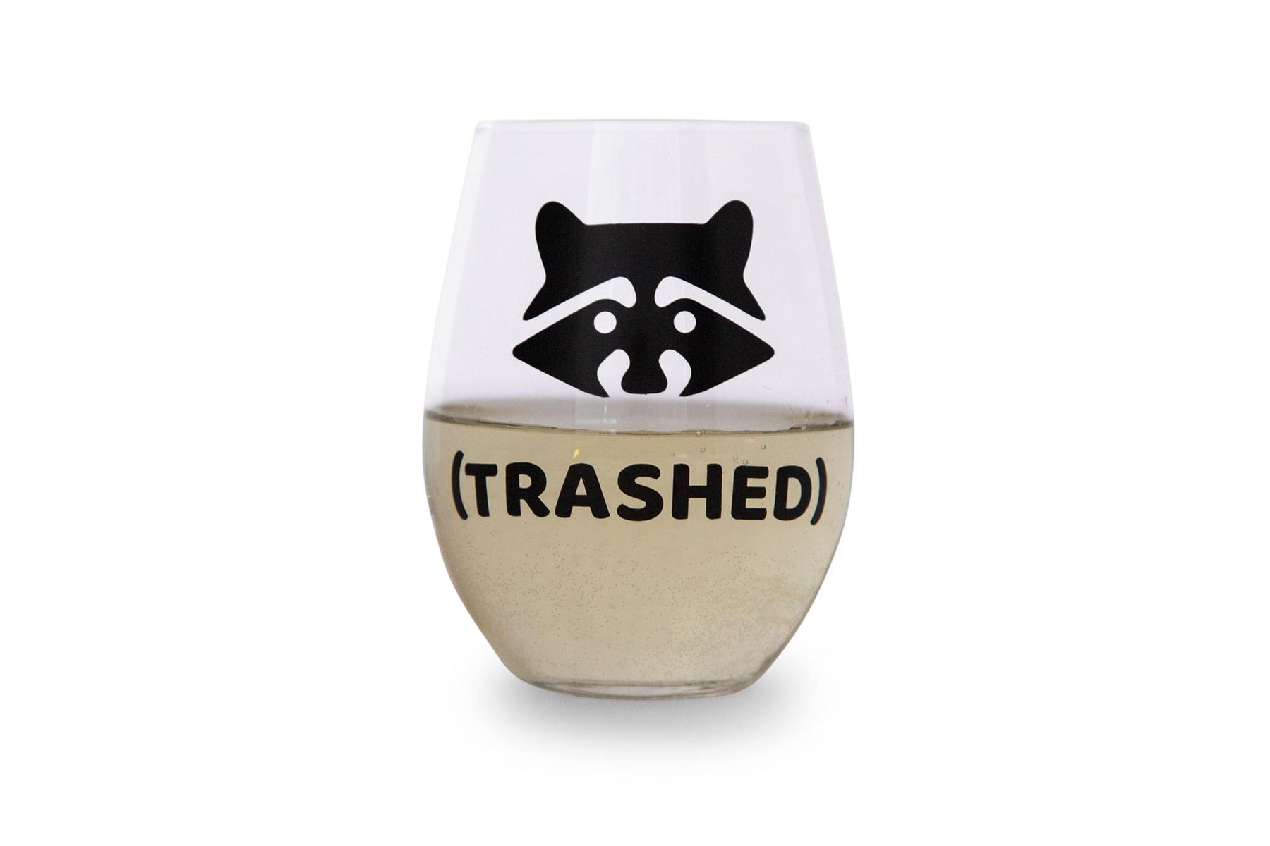 Raccoon "Trashed" Stemless Wine Glass | Holds 20 Ounces