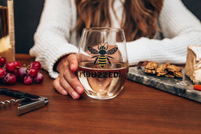 Bumble Bee "Buzzed" Oversized Stemless Wine Glass | Holds 20 Ounces