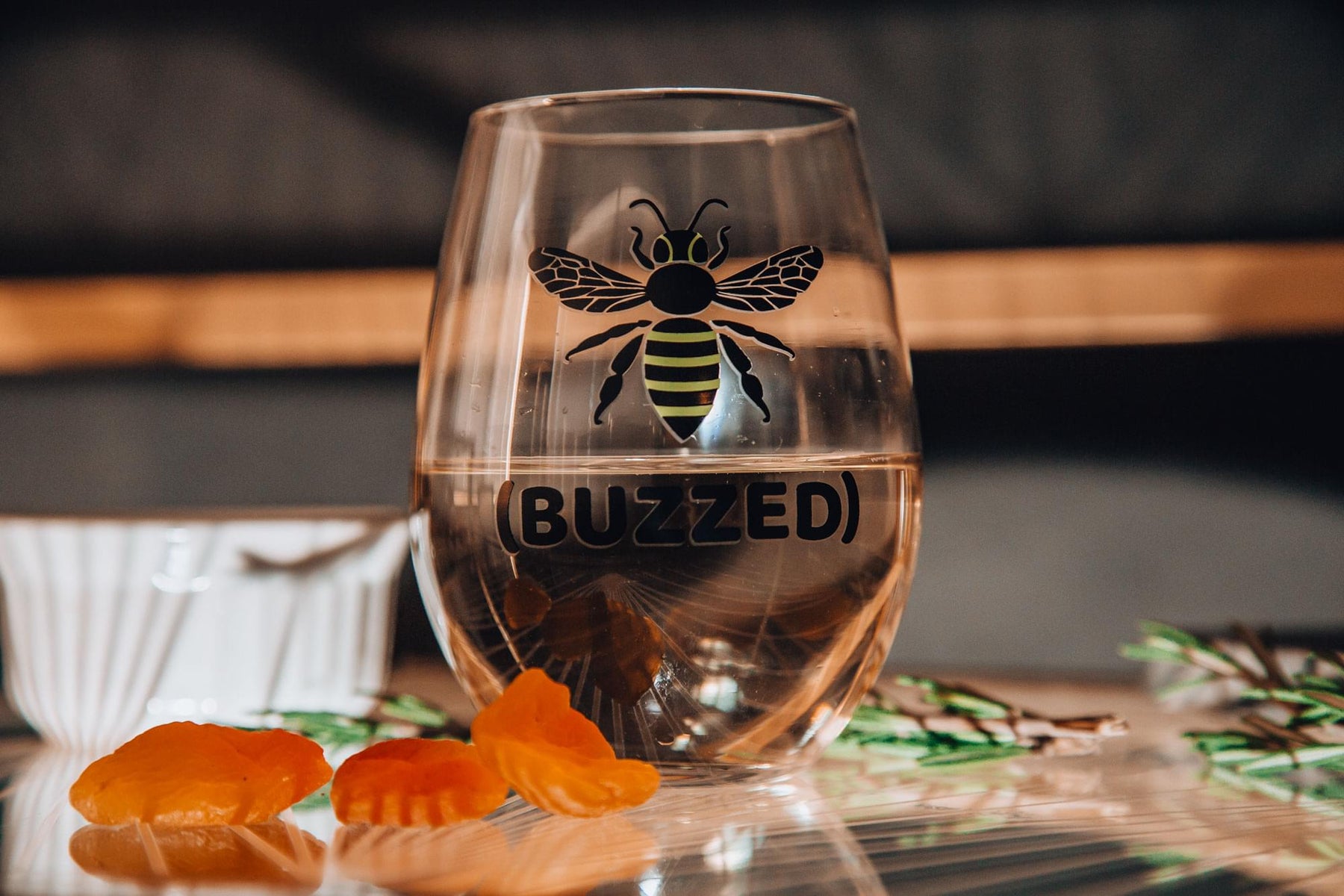 Bumble Bee "Buzzed" Oversized Stemless Wine Glass | Holds 20 Ounces