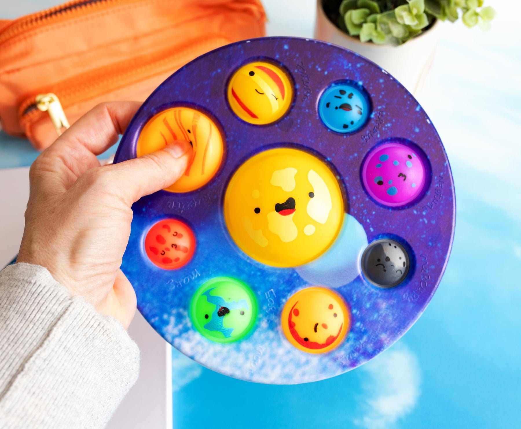 Pop Fidget Toy Solar System 9-Button Bubble Popping Game