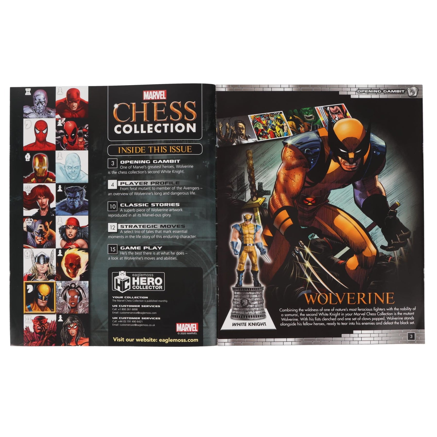 Marvel Chess Collection #3 Wolverine (Knight) | Magazine Only