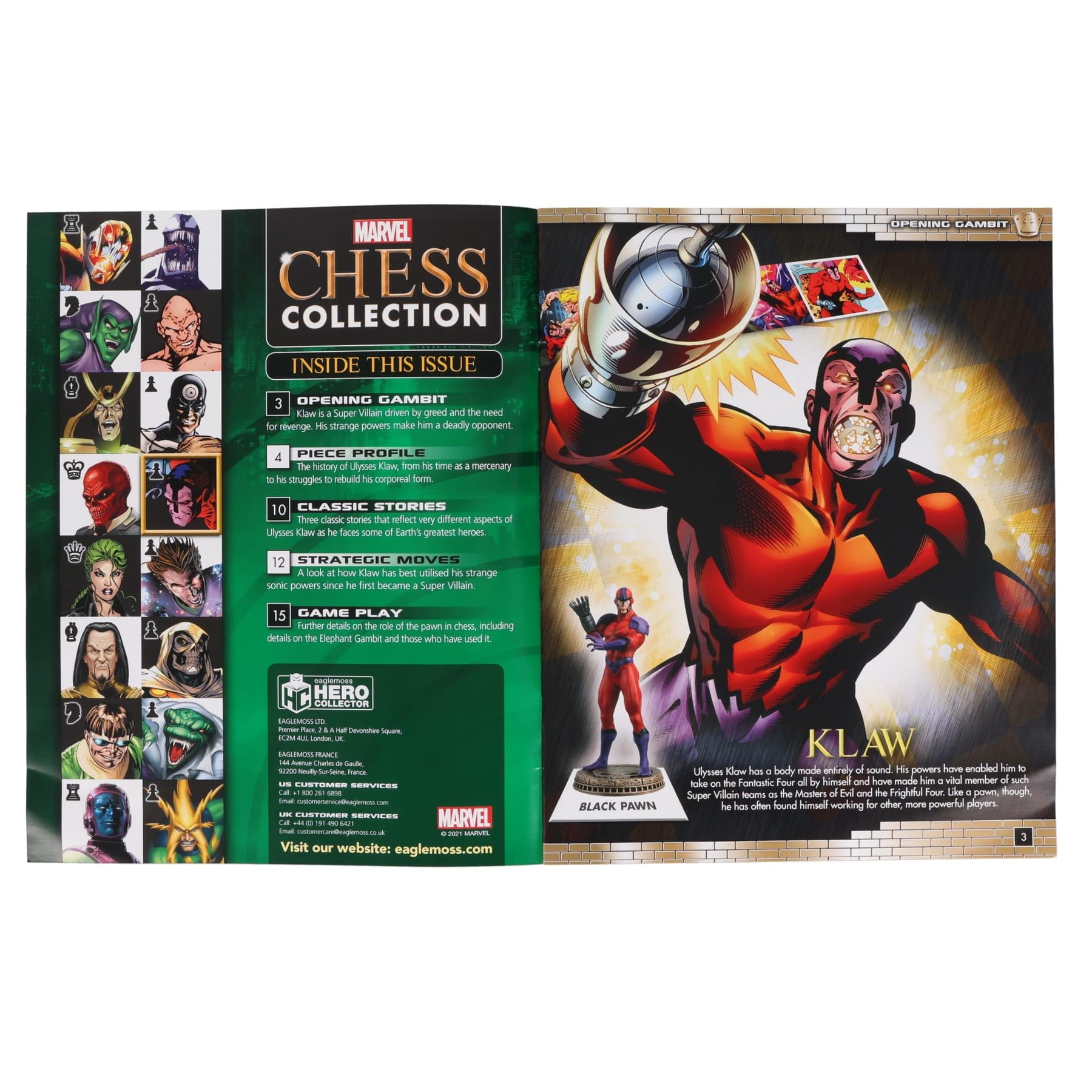 Marvel Chess Collection #31 Klaw (Pawn) | Magazine Only