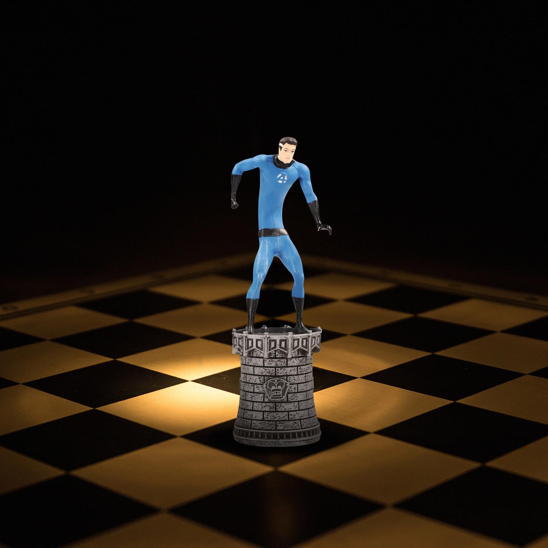 Eaglemoss Marvel Chess Collection #7 Mr. Fantastic (King) | Chess Piece Only