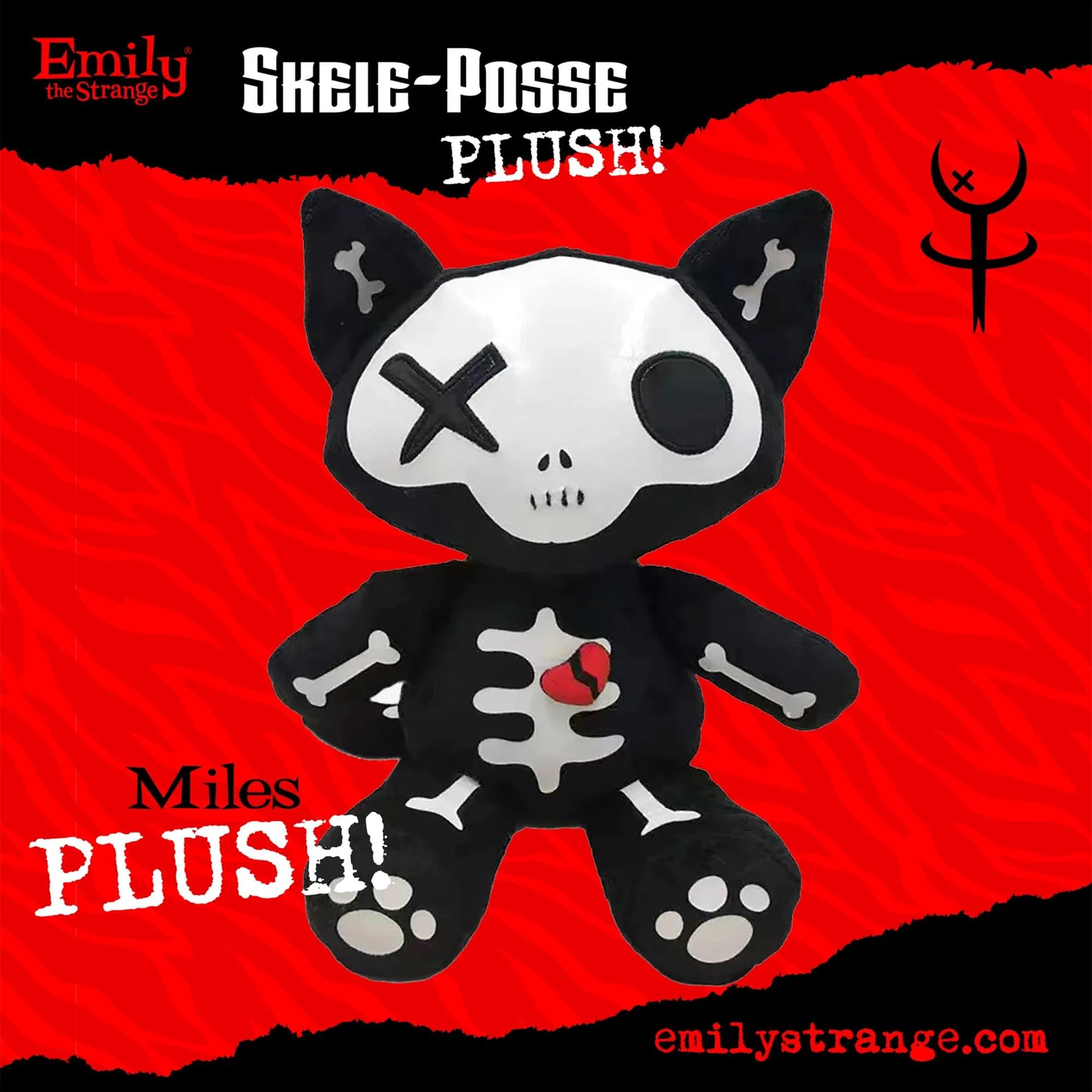 Emily the Strange 8 Inch Skele-Posse Plush | Miles