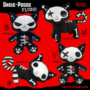 Emily the Strange 8 Inch Skele-Posse Plush | Mystery