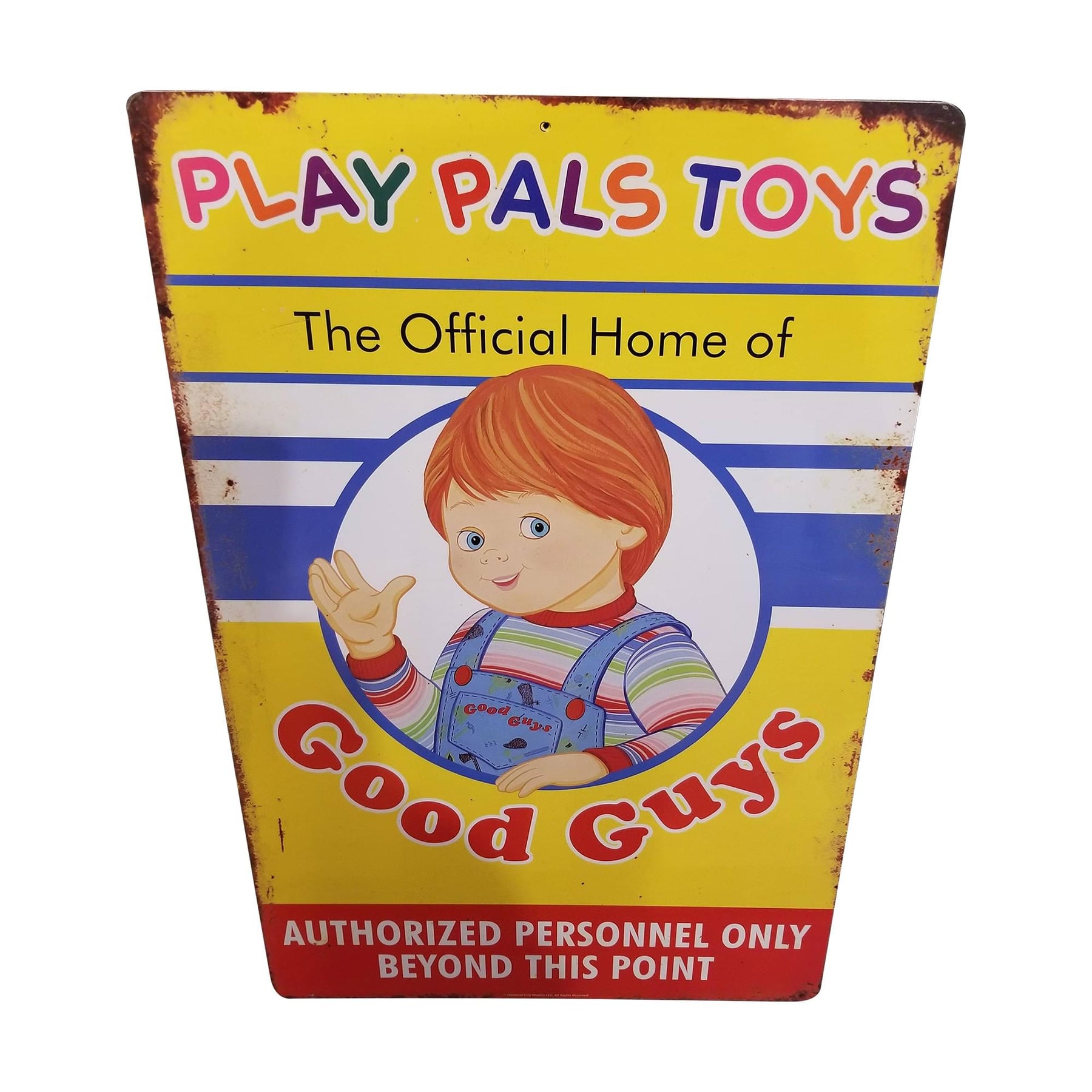 Child's Play 2 Play Pals 12 x 18 Inch Metal Sign Prop