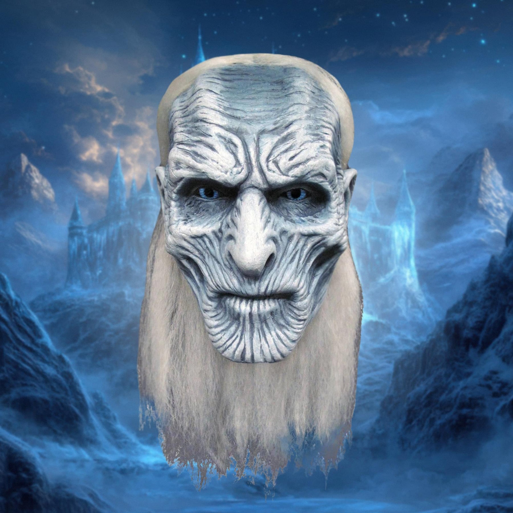 Game of Thrones White Walker Full Latex Mask Adult Costume Accessory