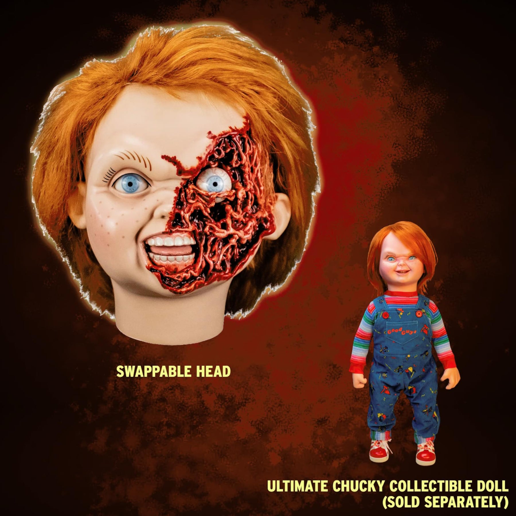 Child's Play 3 Ultimate Chucky Pizza Face Head