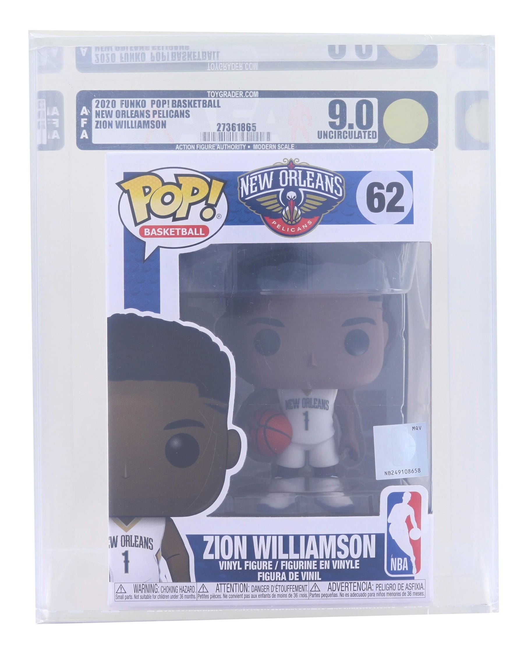 New Orleans Pelicans NBA Funko POP | Zion Williamson | Graded AFA 9