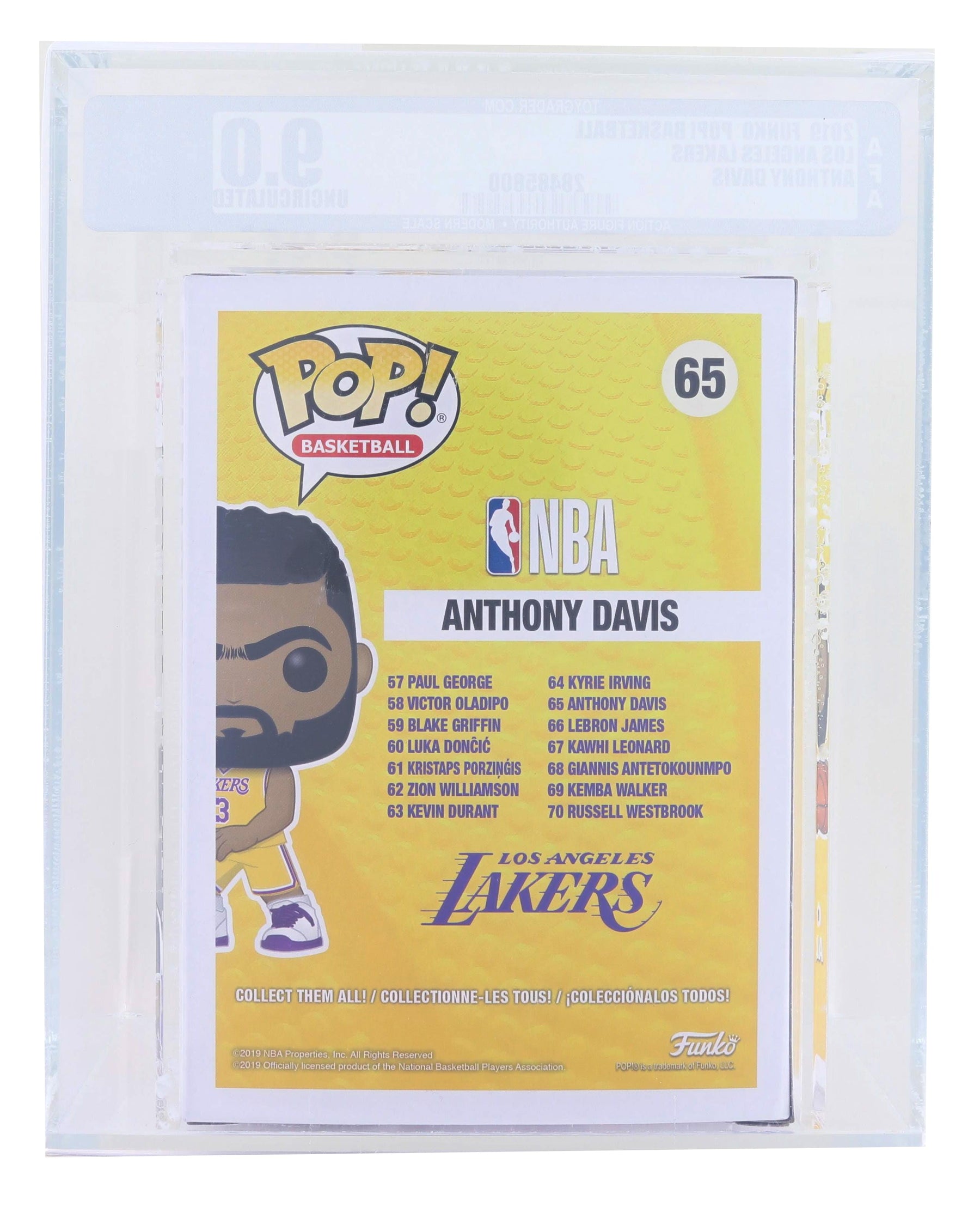 LA Lakers NBA Funko POP | Anthony Davis | Graded AFA 9