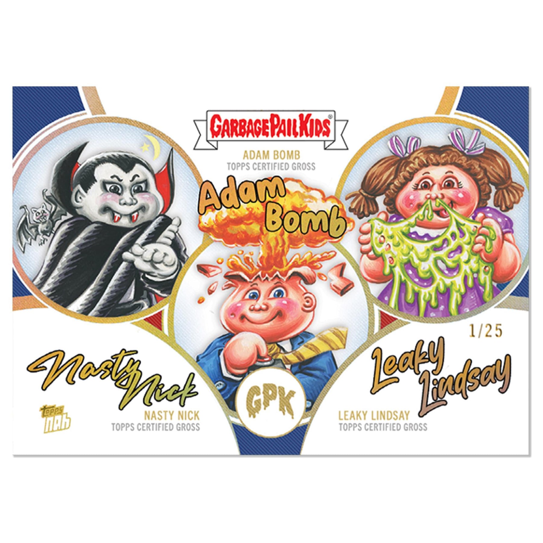 Garbage Pail Kids 2024 Topps Media Menace | Adam, Nick & Lindsay