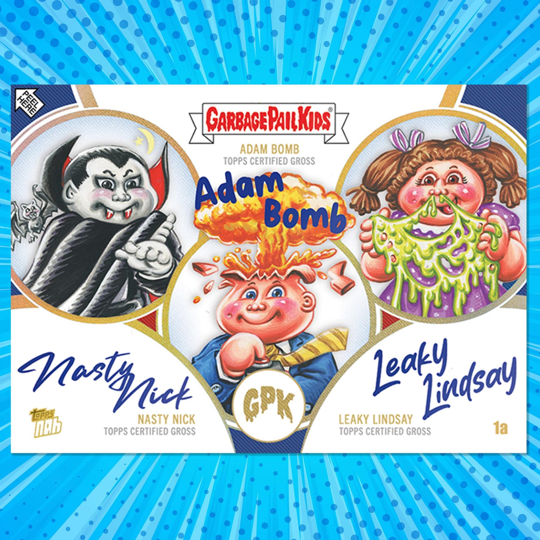 Garbage Pail Kids 2024 Topps Media Menace | Adam, Nick & Lindsay