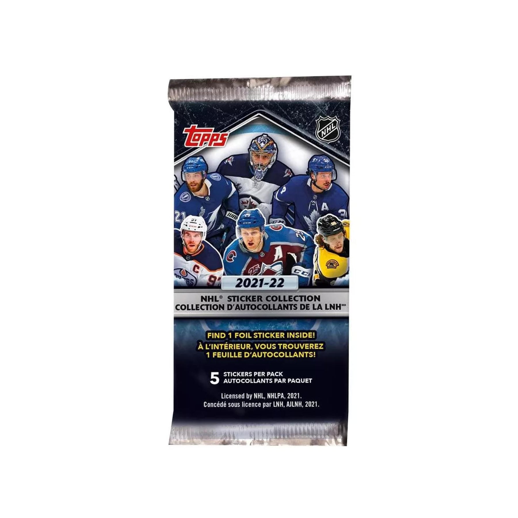 2021-22 Topps NHL Sticker Collection Box | 50 Pack Box