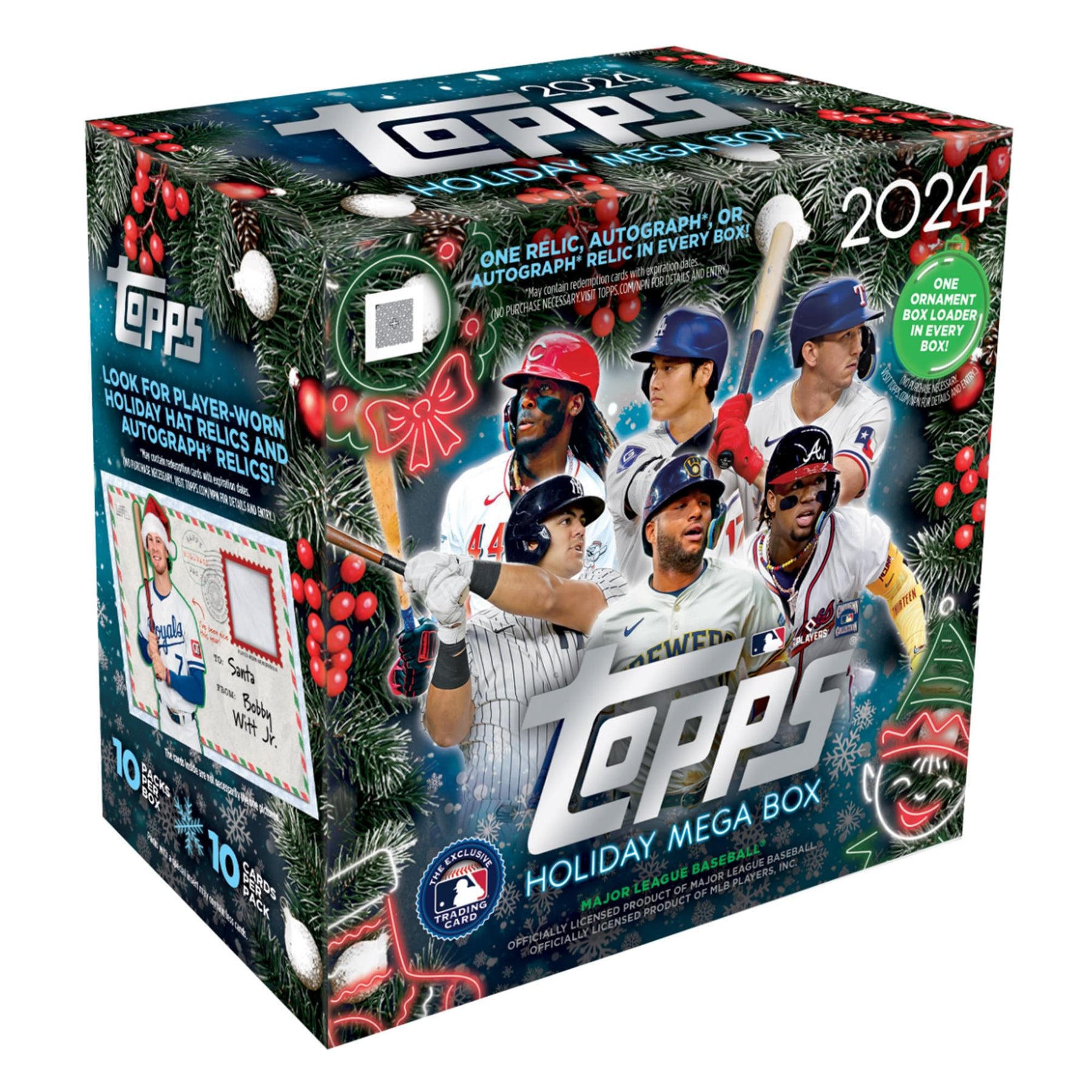 MLB 2024 Topps Holiday Baseball Mega Box | 10 Packs