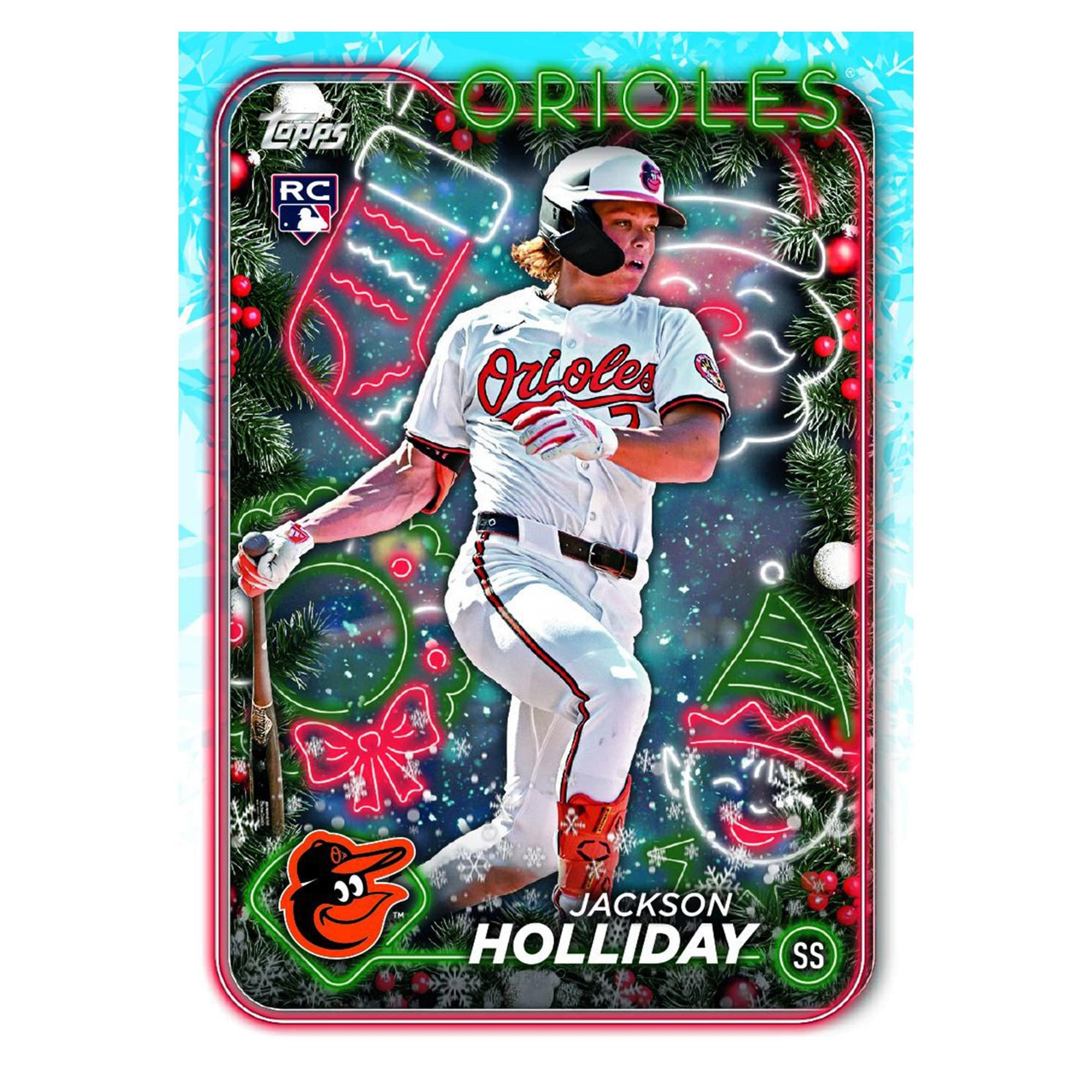 MLB 2024 Topps Holiday Baseball Mega Box | 10 Packs