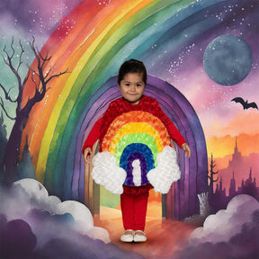 Rainbow Plush Swirl Fur Toddler Costume