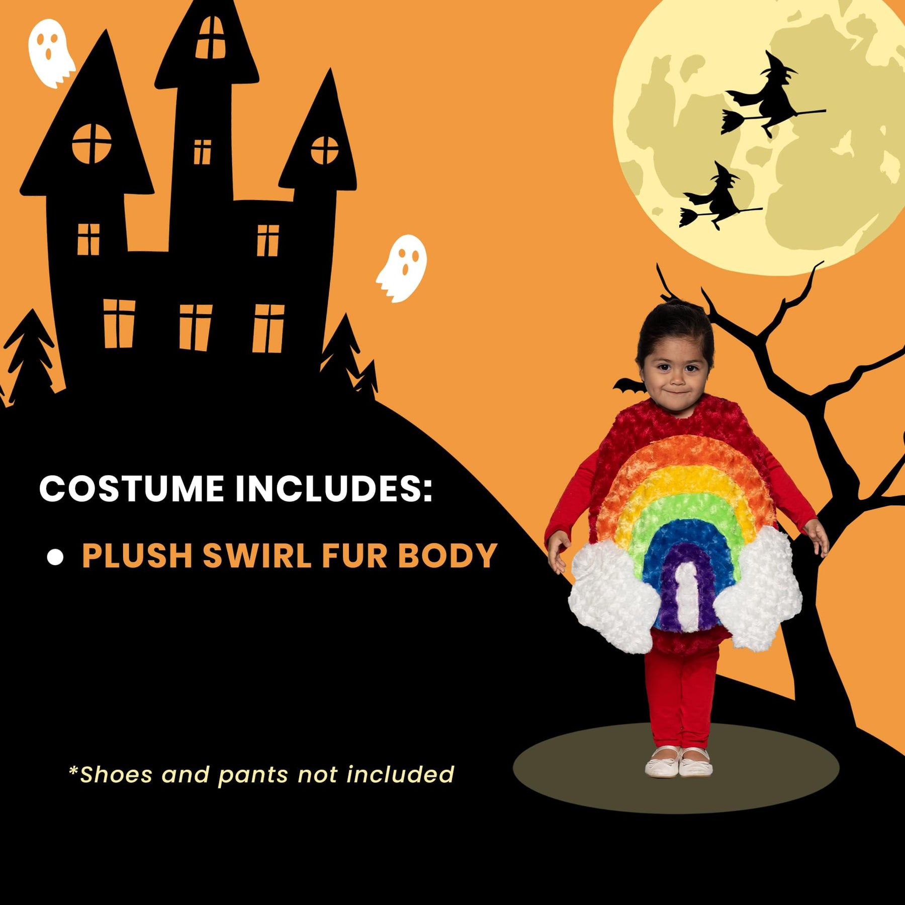 Rainbow Plush Swirl Fur Toddler Costume