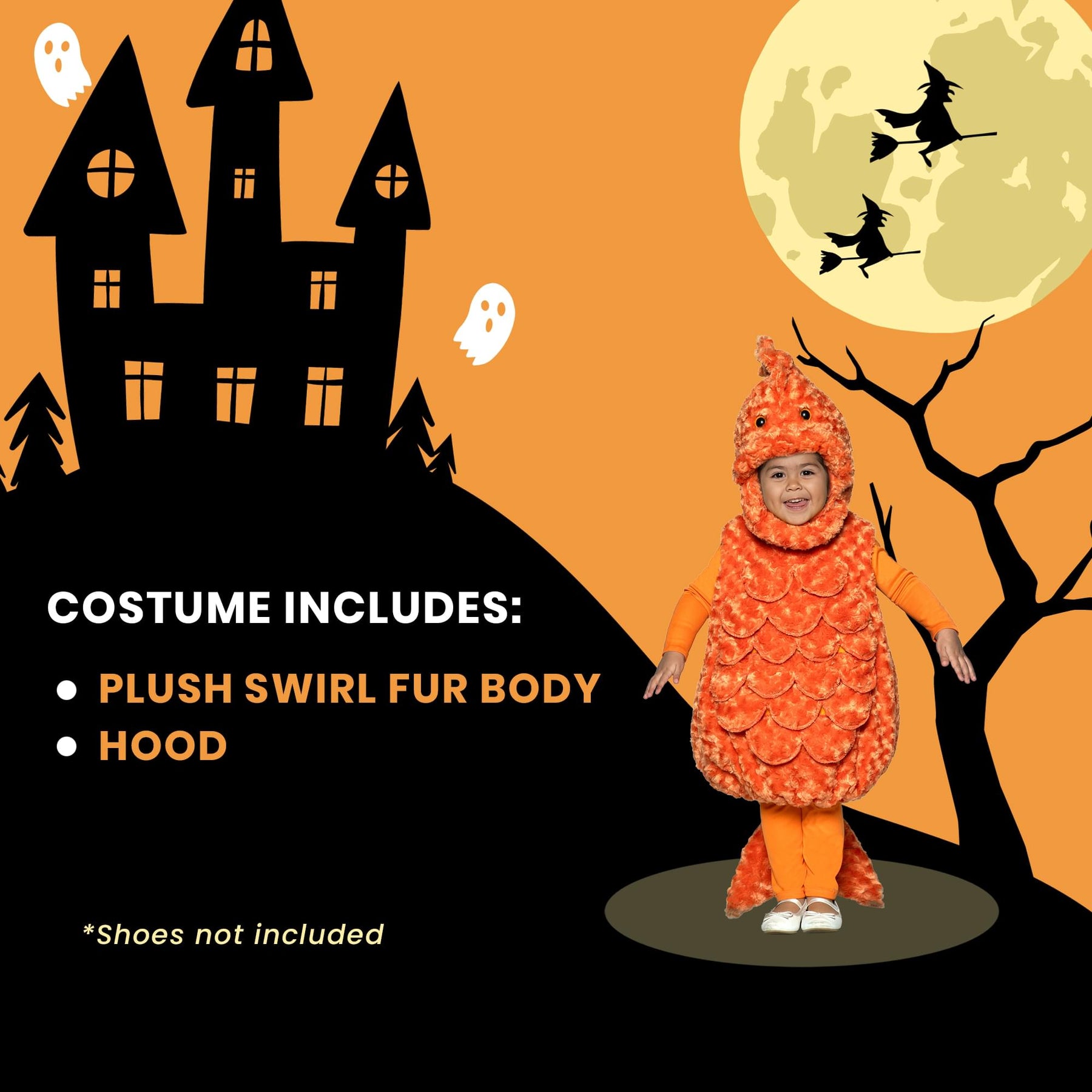 Goldfish Plush Swirl Fur Toddler Costume