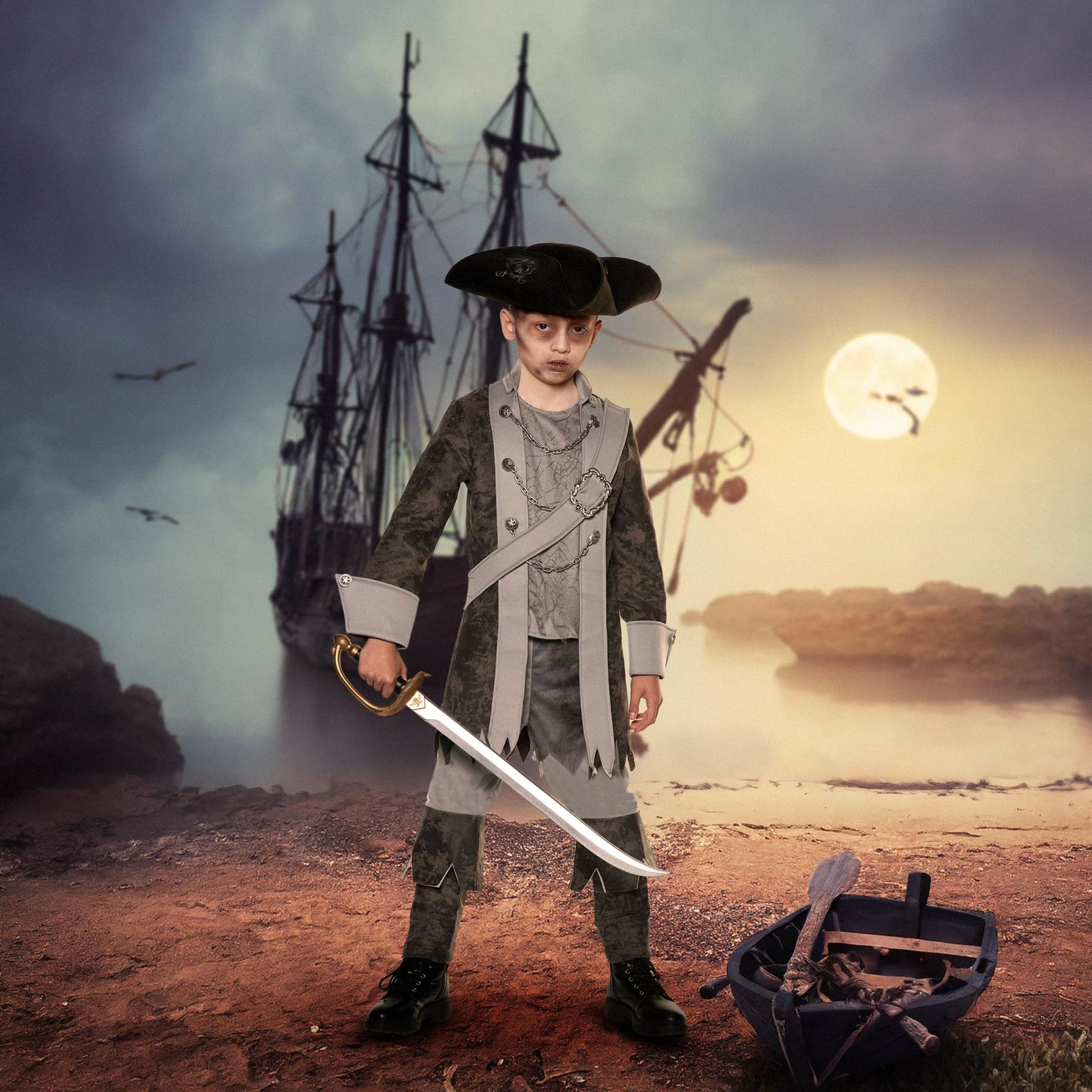 Ghost Pirate Child Costume