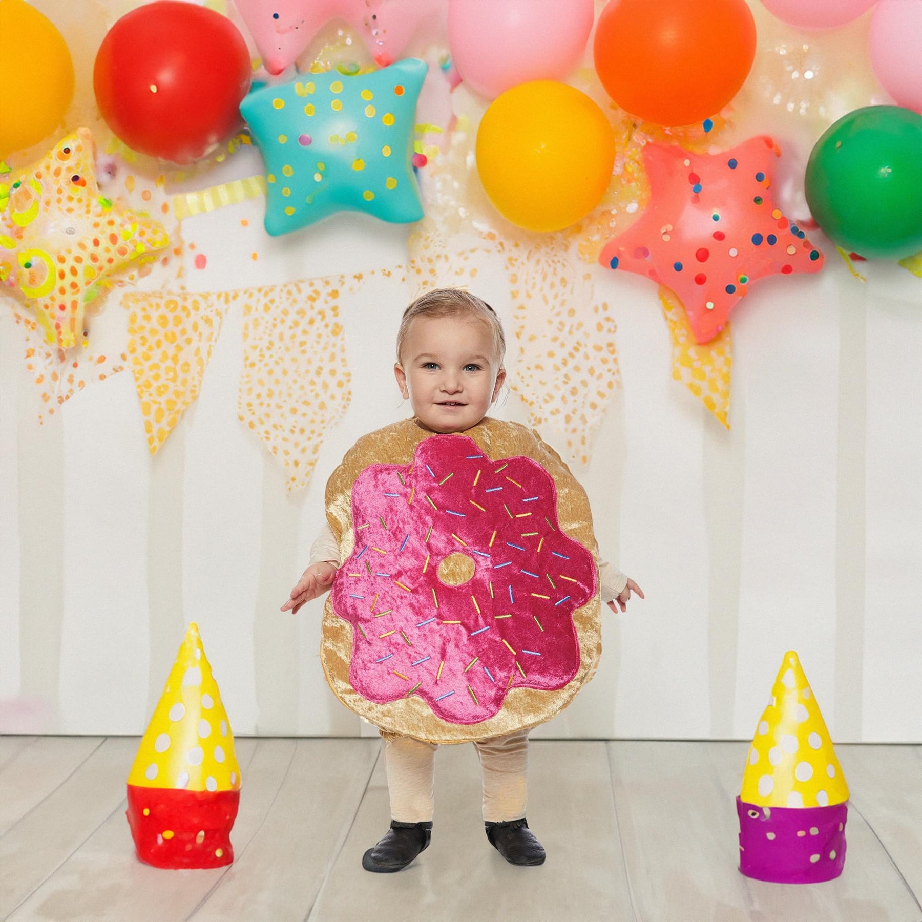 Pink Donut Belly Plush Baby Costume