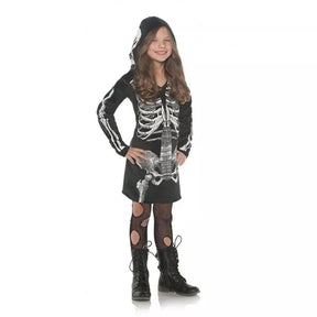 Skeleton Hoodie Dress Child Costume